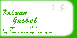 kalman gaebel business card